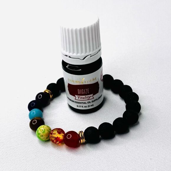 Young Living Essential Oil Digize Vitality 5 ml (1) Chakra Diffuser Bracelets - Picture 1 of 3